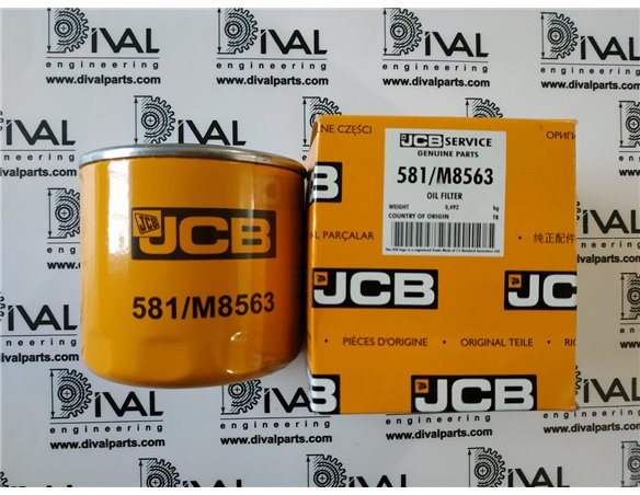Фильтр масляный 581/M8563, 581/18063, 581/M7012 КПП телескопического погрузчика и экскаватора погрузчика JCB