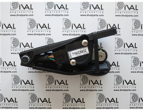 Педаль газа 716/D8420, 716/C8932 (педаль акселератора) для телескопического погрузчика JCB