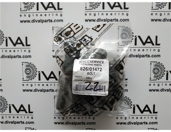 Болт 826/01472, 826/01439 (M12x35 mm) для телескопического погрузчика и экскаватора погрузчика JCB